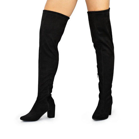 Bota Feminina Longa Camurça