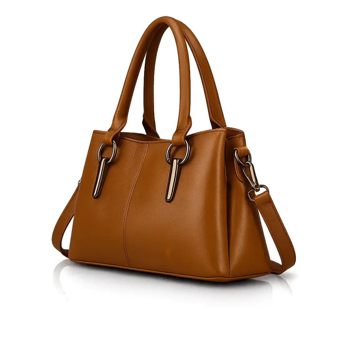 Bolsa Feminina de Couro Marrom La Pelle