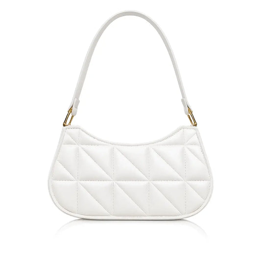 Bolsa Feminina de Couro Branca Santorini