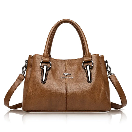 Bolsa Feminina de Couro Marrom La Pelle