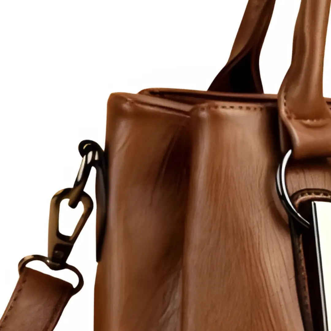 Bolsa Feminina de Couro Marrom La Pelle