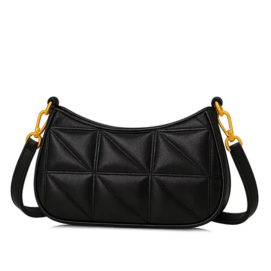 Bolsa Feminina de Couro Preta Santorini
